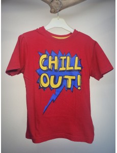 T SHIRT ROUGE CHILL OUT